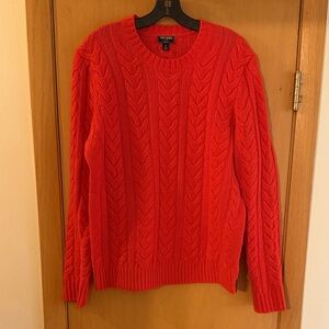 Todd Snyder New York Men’s Cable Knit Wool Sweater Orange Size Small
